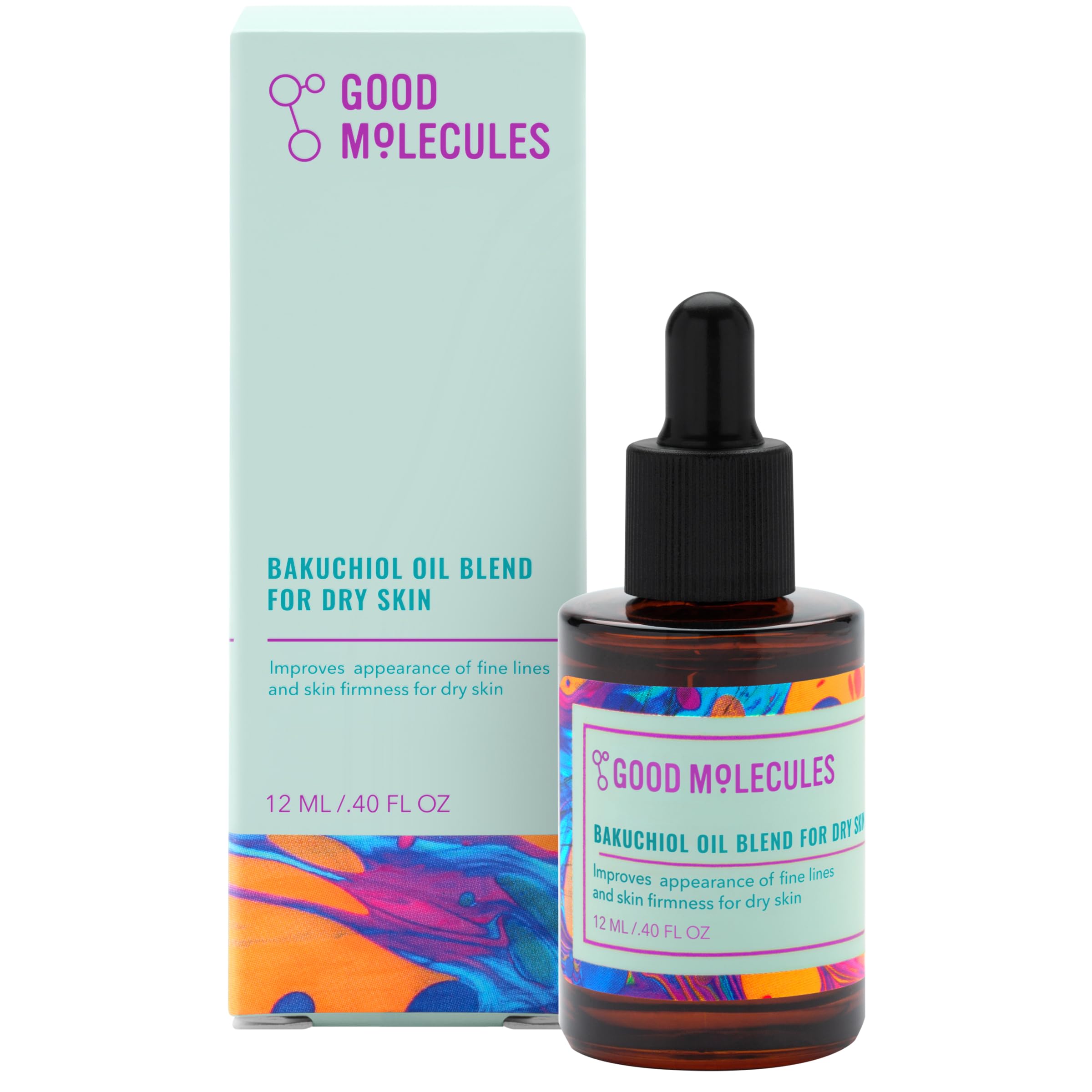 Good Molecules Bakuchiol Oil s'applique sur le visage pour une hydratation légère.
