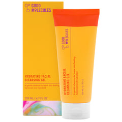 Gel Nettoyant Hydratant Good Molecules avec eau de rose purifie en douceur.