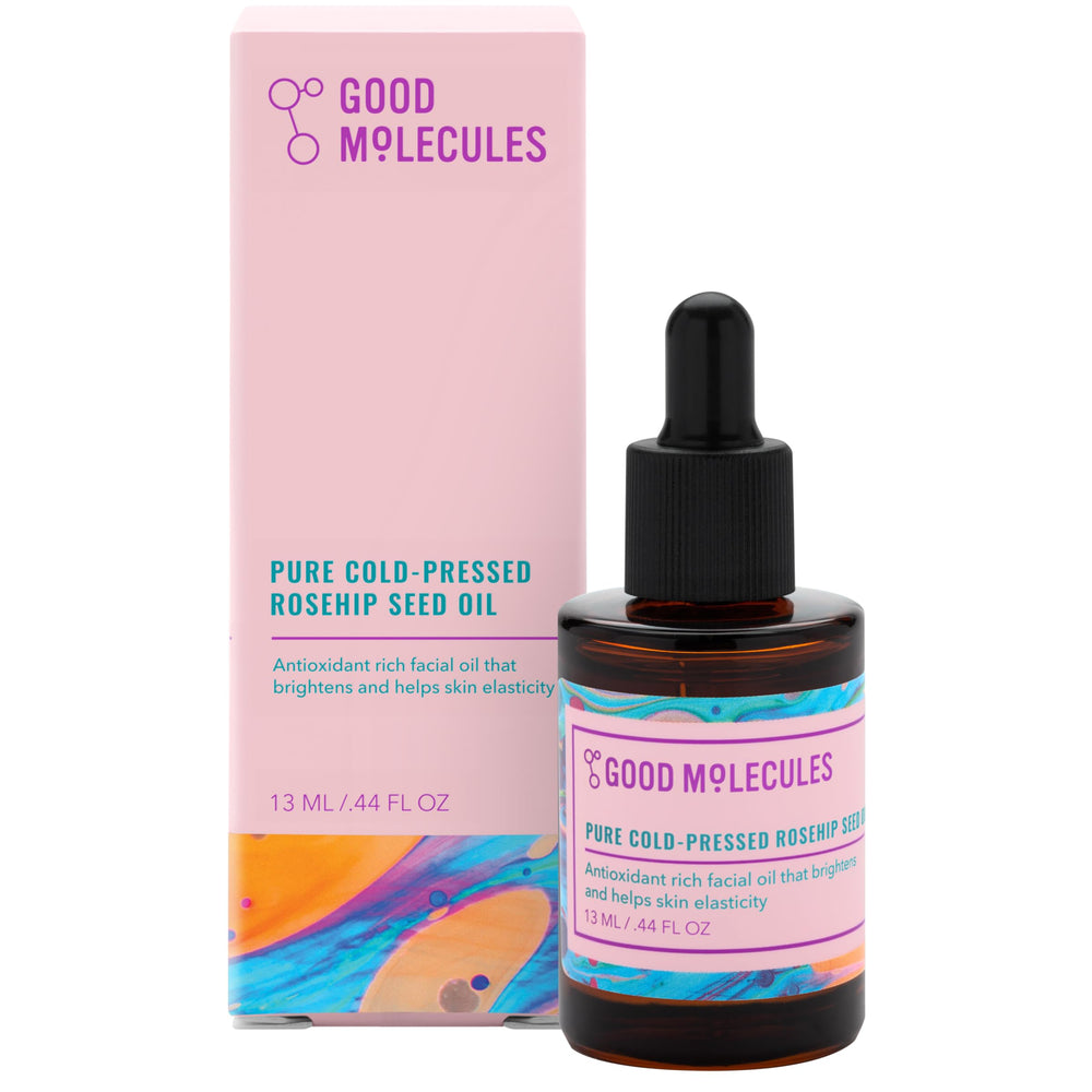 Good Molecules huile de rose musquée en flacon, hydratation légère pour la peau.