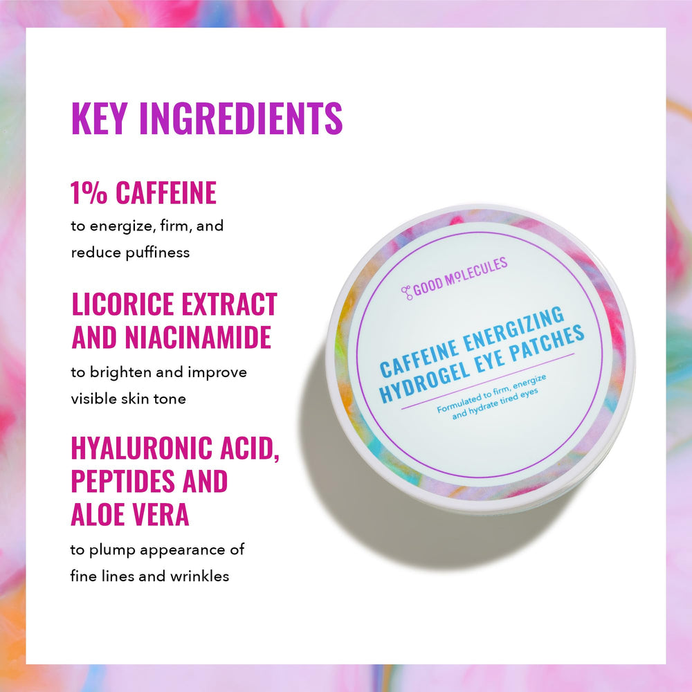 Patch hydrogel Good Molecules Yeux avec hyaluronique pour nourrir et lisser.