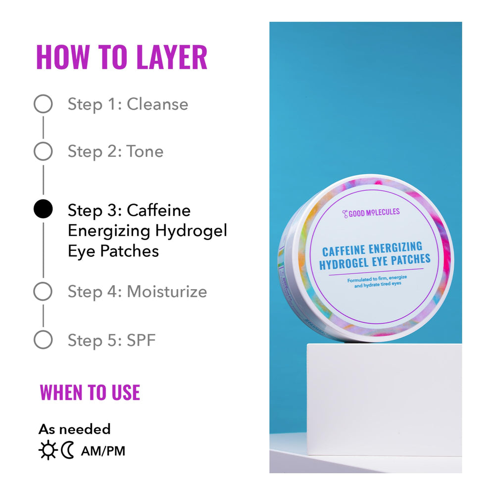 Patch hydrogel Good Molecules à l’aloe vera pour apaiser et hydrater.
