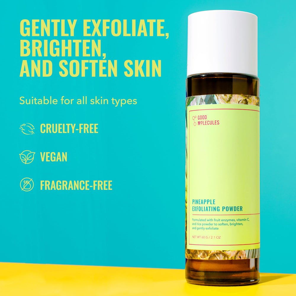 Poudre exfoliante Ananas Good Molecules emsemble d’emballage pratique