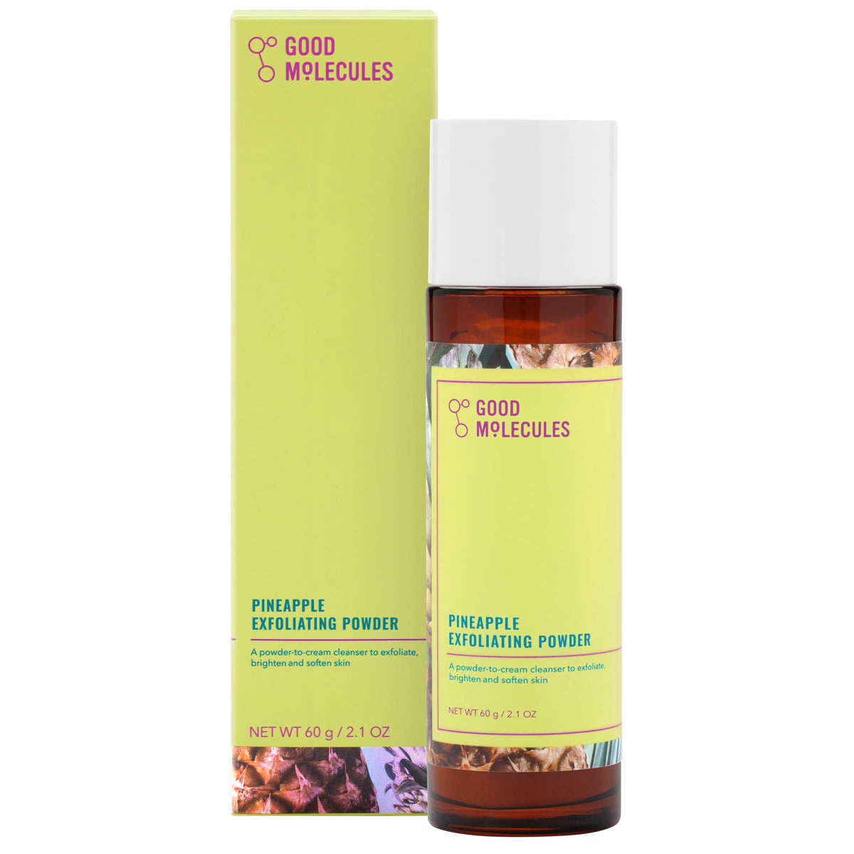 Good Molecules Poudre exfoliante Ananas dans un pot pour exfolier en douceur