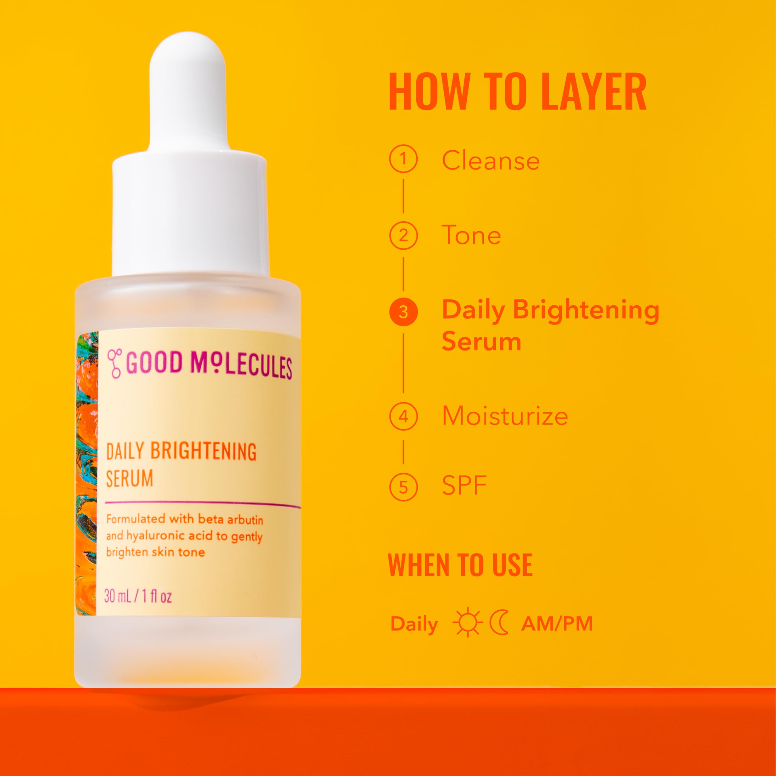 Good Molecules application matin et soir pour une routine simple