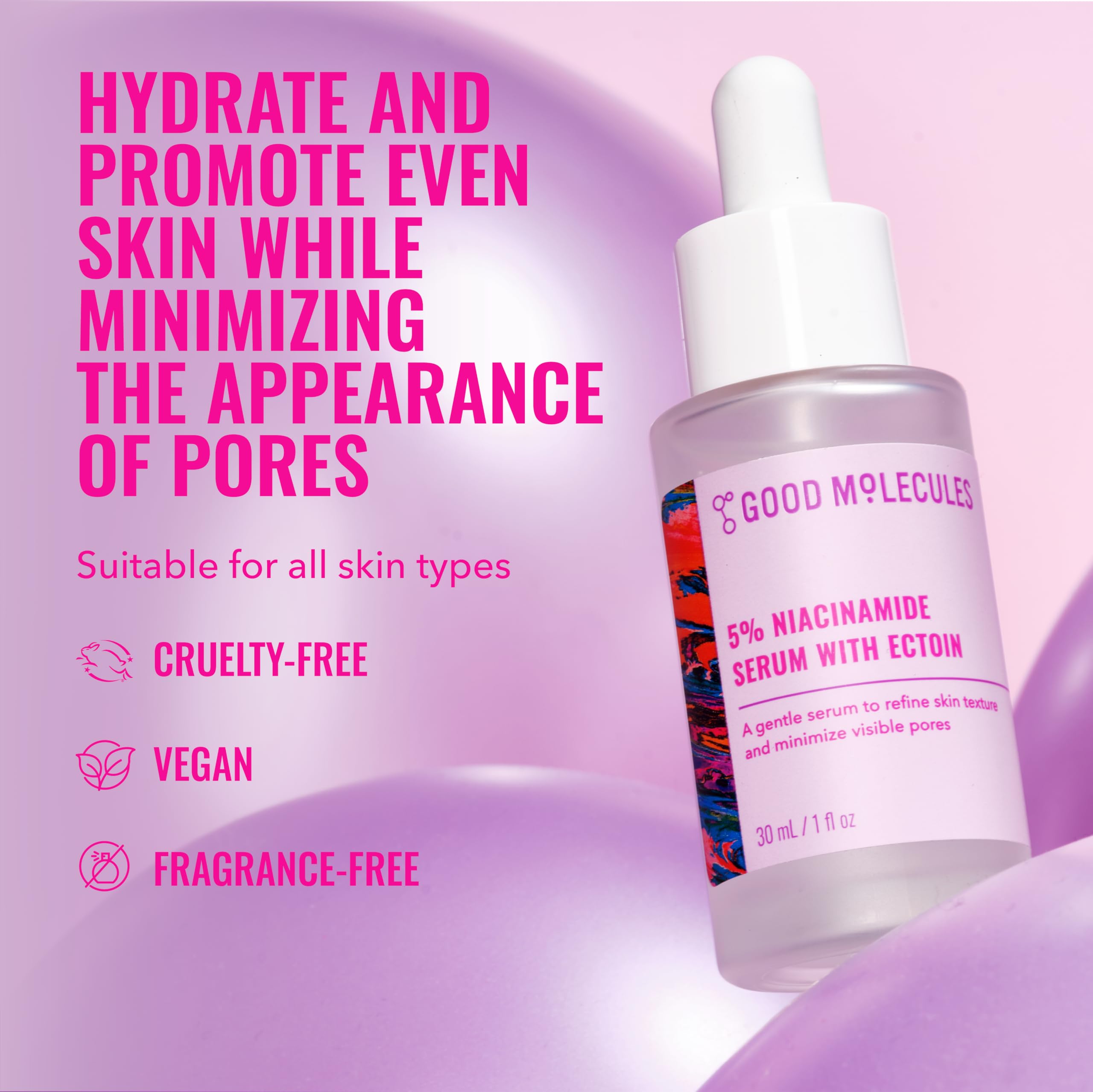 Good Molecules Niacinamide 5% ectoin hydratation profonde et protection de la barrière.