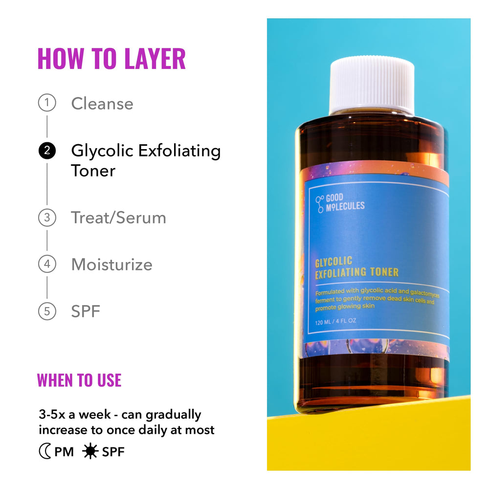 Good Molecules Toner, exfoliation douce et hydratation en un seul geste.