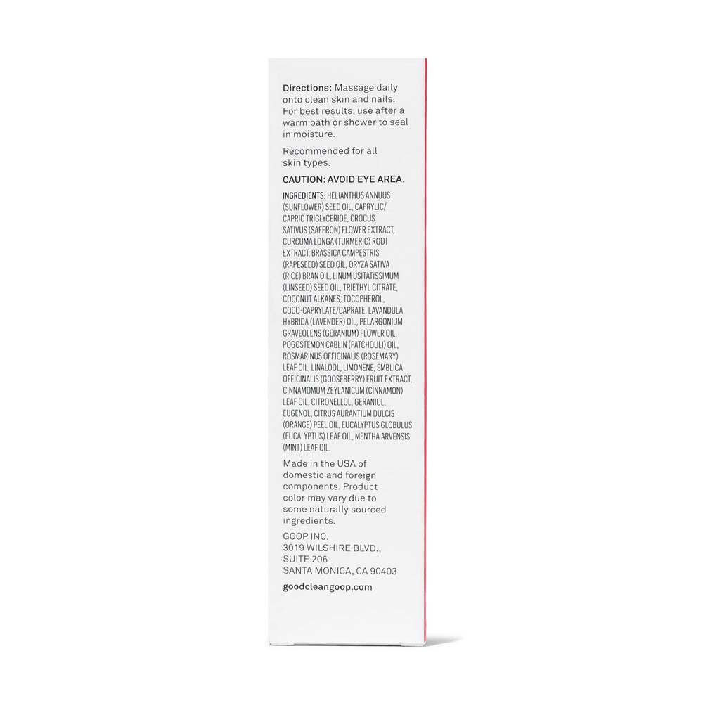Élixir Nu Good Clean Goop – expérience sensorielle lumineuse et hydratante.