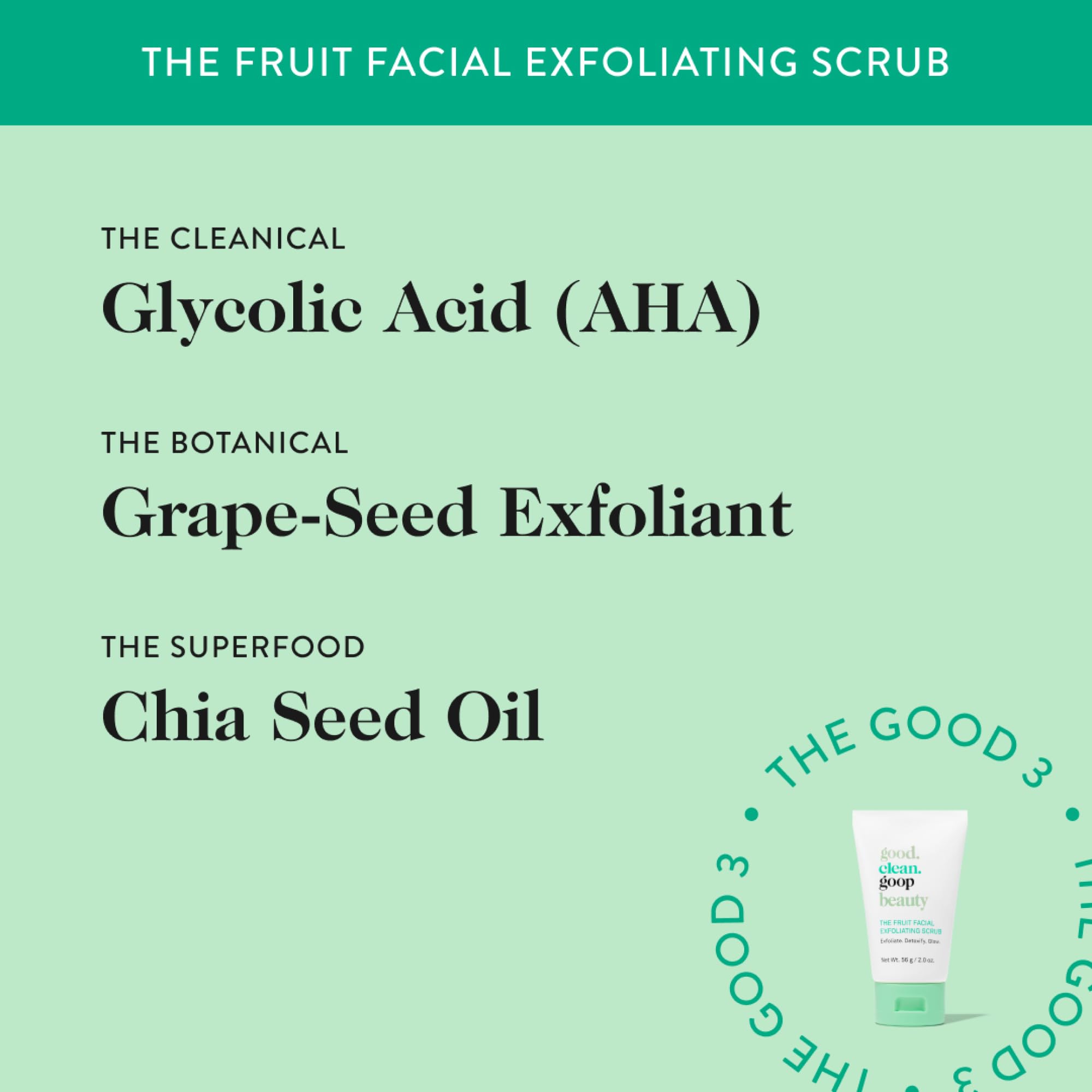 good.clean.goop glycolique-aha-visage: stimule le renouvellement et la luminosité