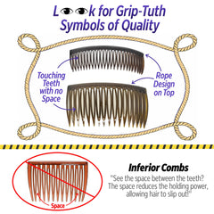 Grip-Tuth avec dents qui se touchent, maintien précis et confortable.