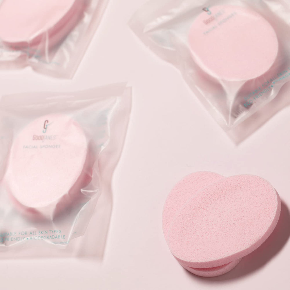 GOODJANES Éponge visage réutilisable pour routine durable et économique.