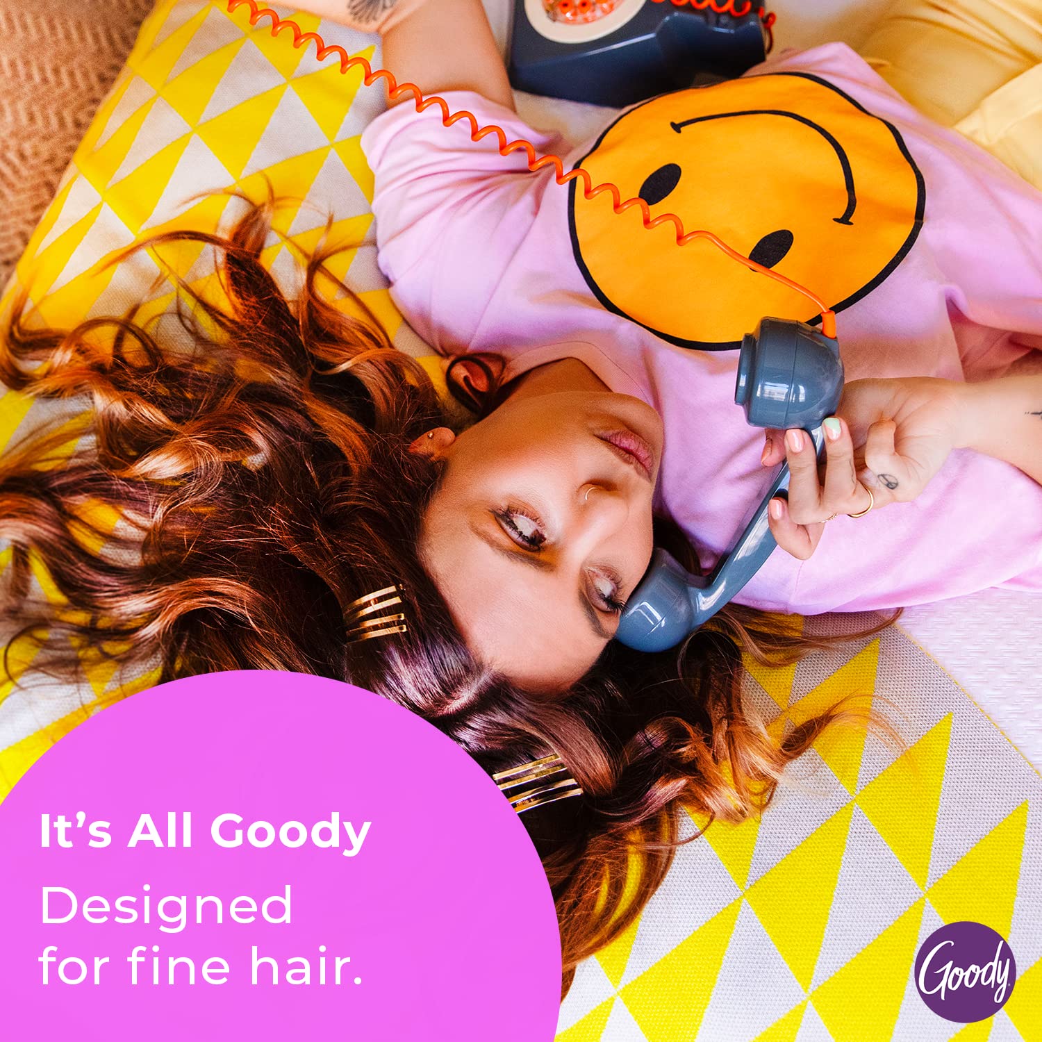 GOODY brosse ovale avec coussin doux pour un soin confortable.