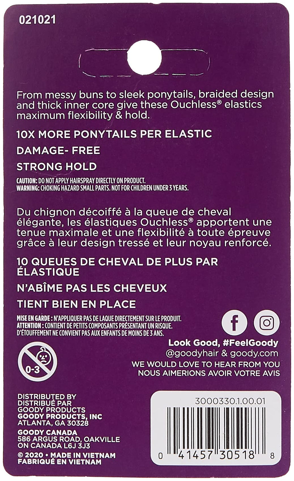 Goody elastiques mini tressés sans douleur, parfaits pour une utilisation quotidienne et rapide