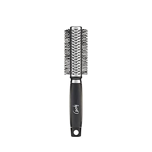 Brosse ronde GOODY Gelous Grip violette pour brillance et réduction des frisottis.