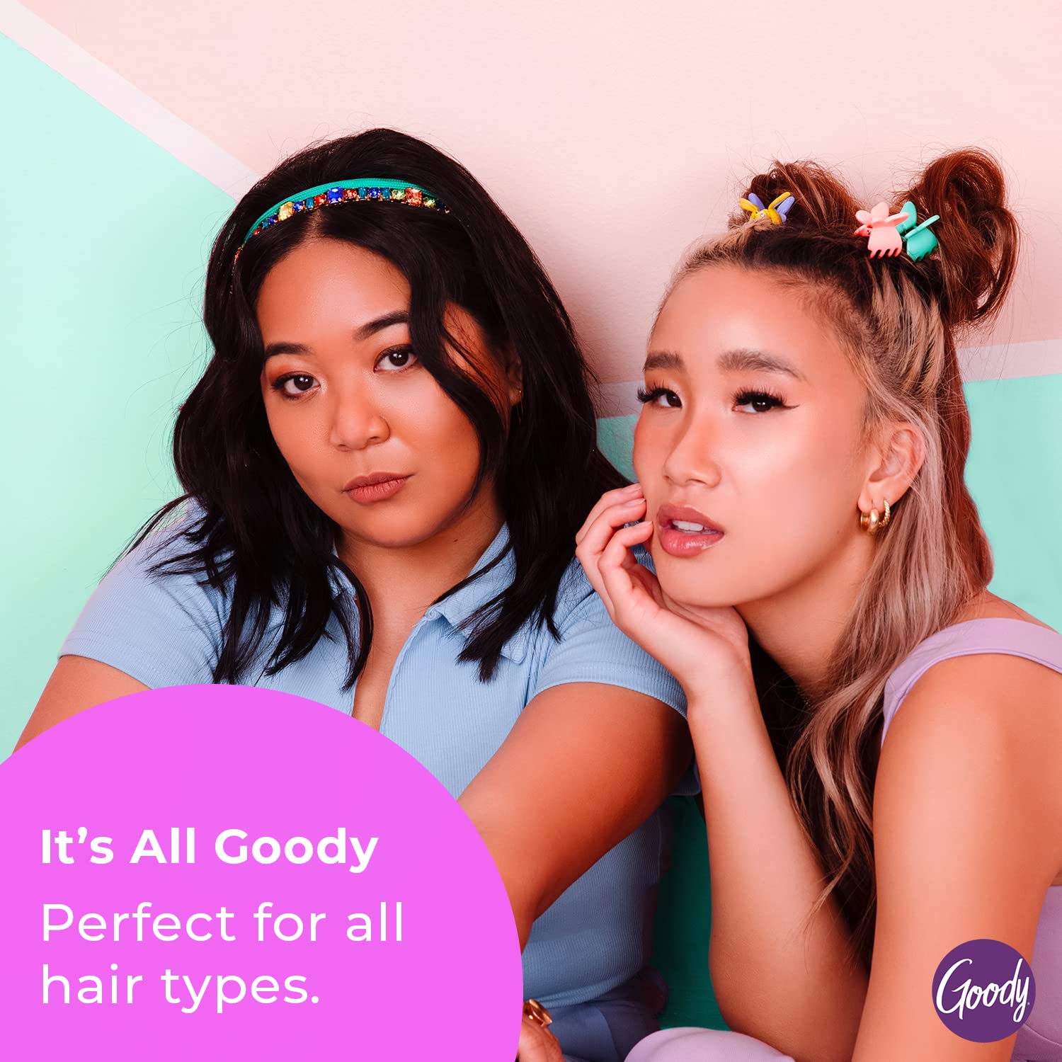 Goody Ouchless Flex Thin headband texture close-up shows smooth finish and slim profile.