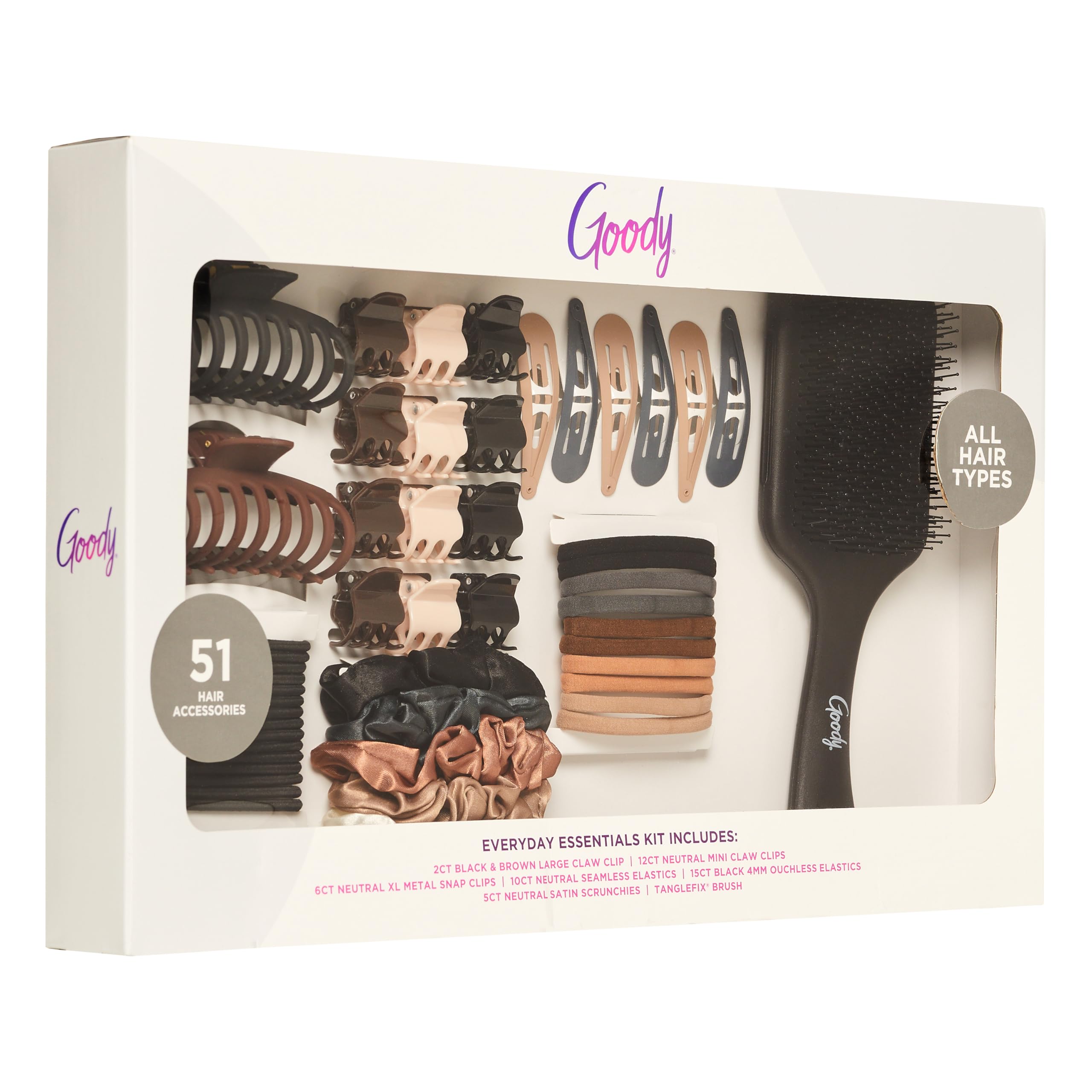 Goody pinces grandes anti-glisse offrant maintien durable.