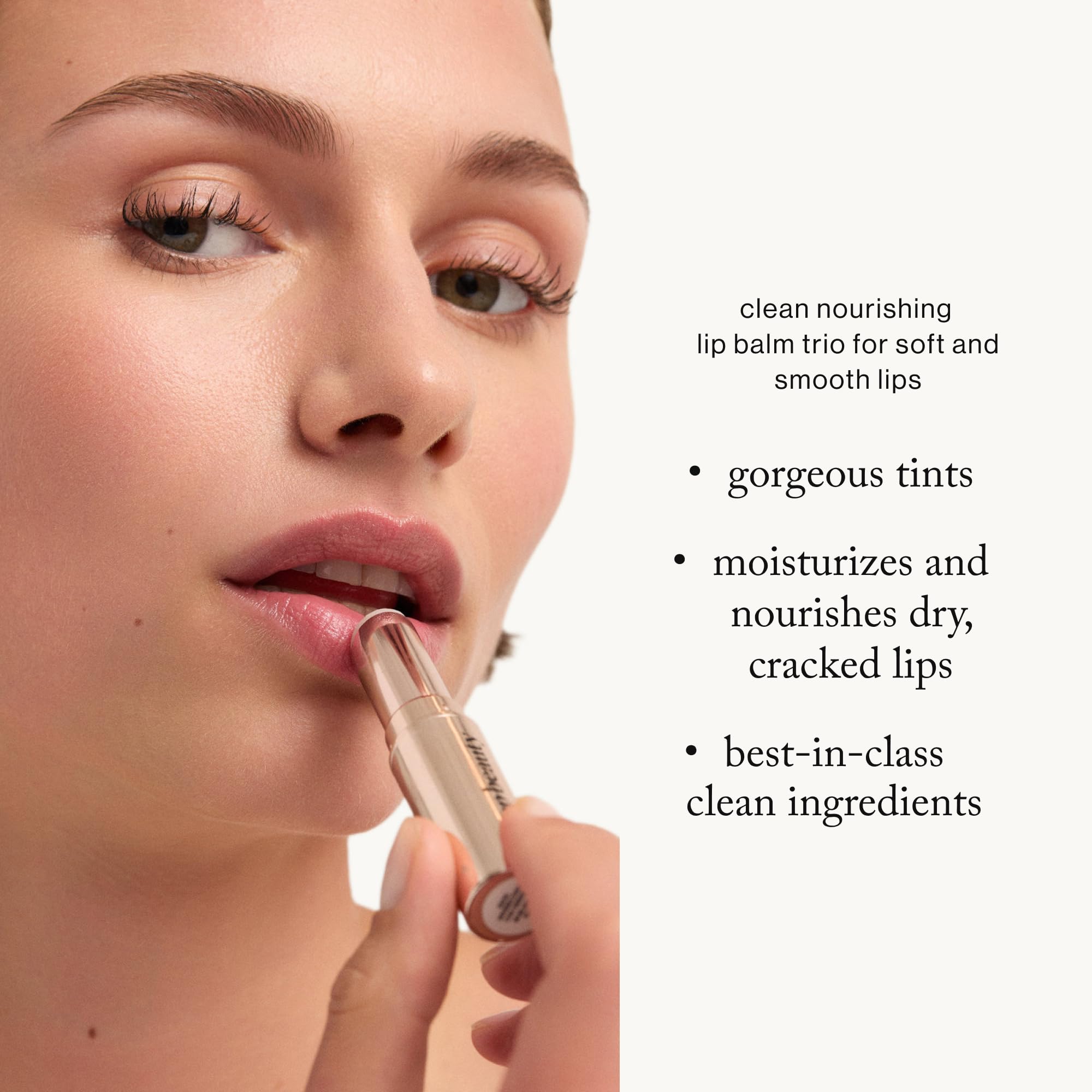Goop baume lèvres texture crémeuse qui glisse pour un confort immédiat.