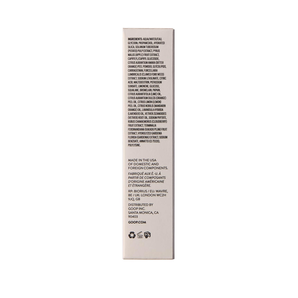 Goop nettoyant visage, application facile et rinçage fluide pour peau douce et fraîche.