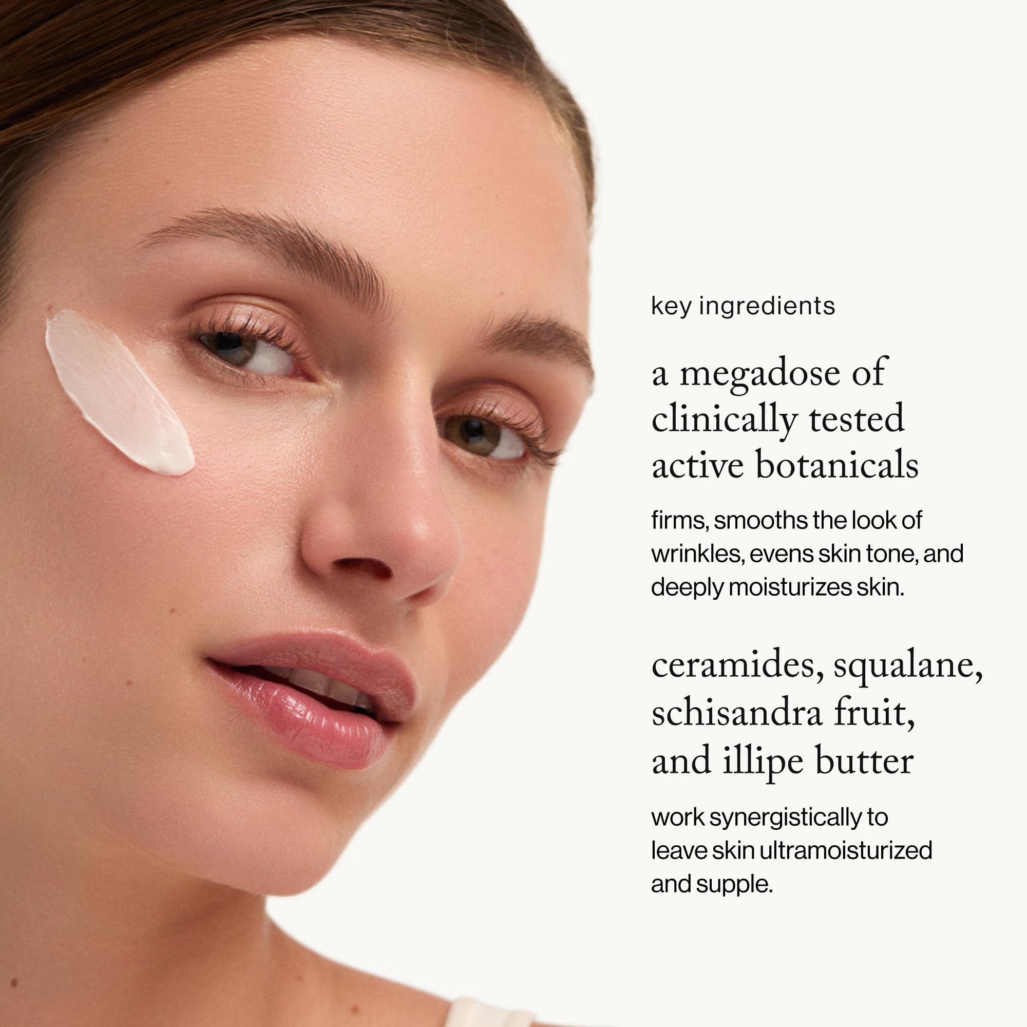 Texture chantilly de Goop Crème Nourrissante Visage, absorption rapide