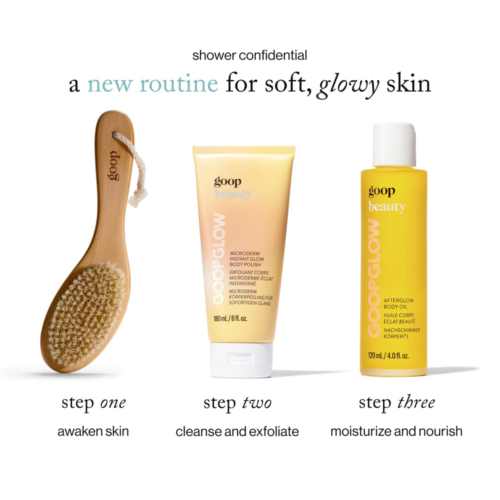 goop, gommage corporel, huile de kakadu plum pour hydrater pendant l’exfoliation