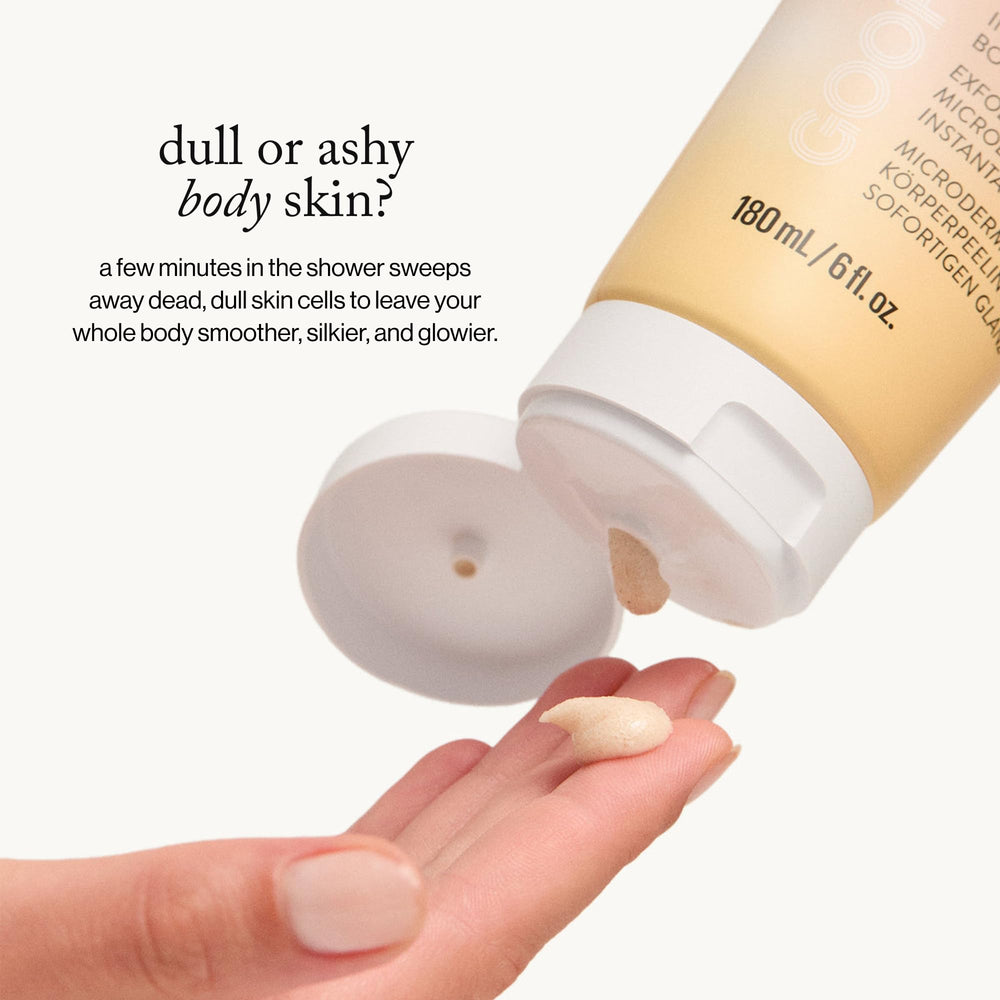 goop, gommage corporel, sensation douche rafraîchissante et exfoliante