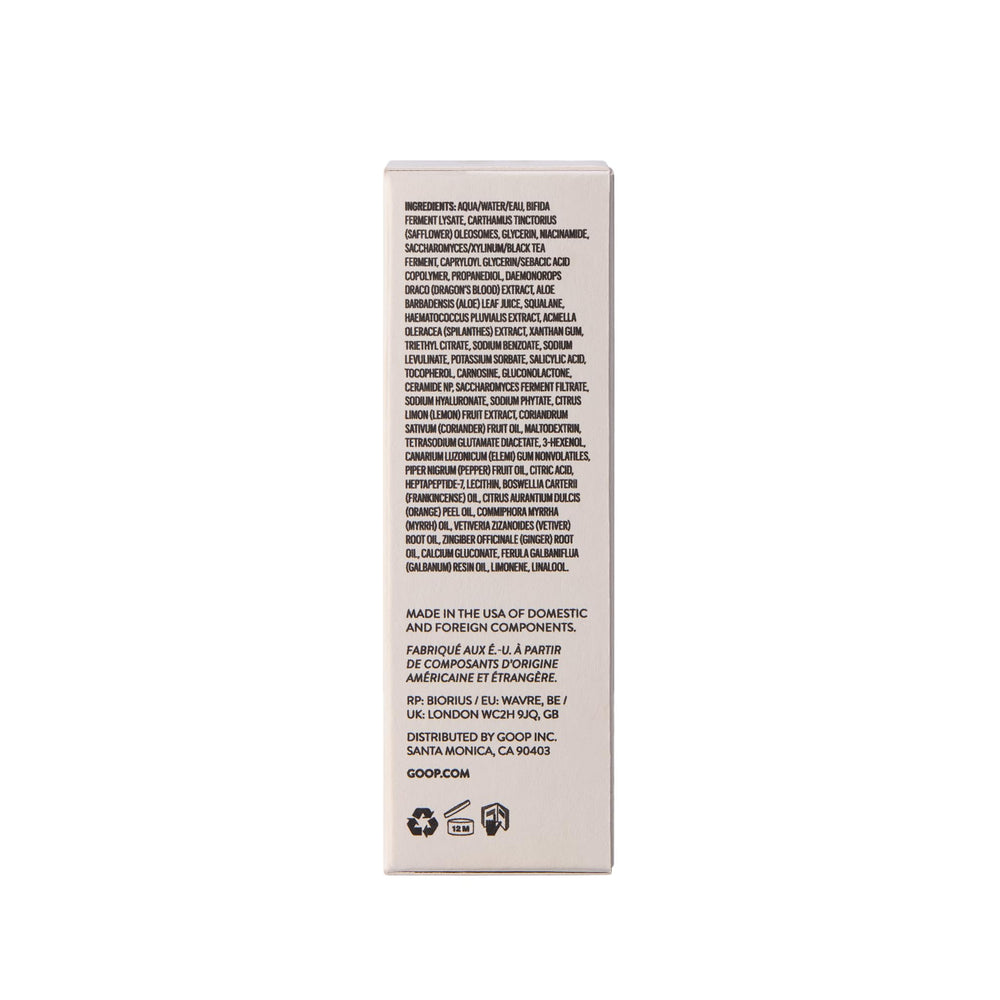 Goop Beauté Sérum peptide, non testé sur animaux.
