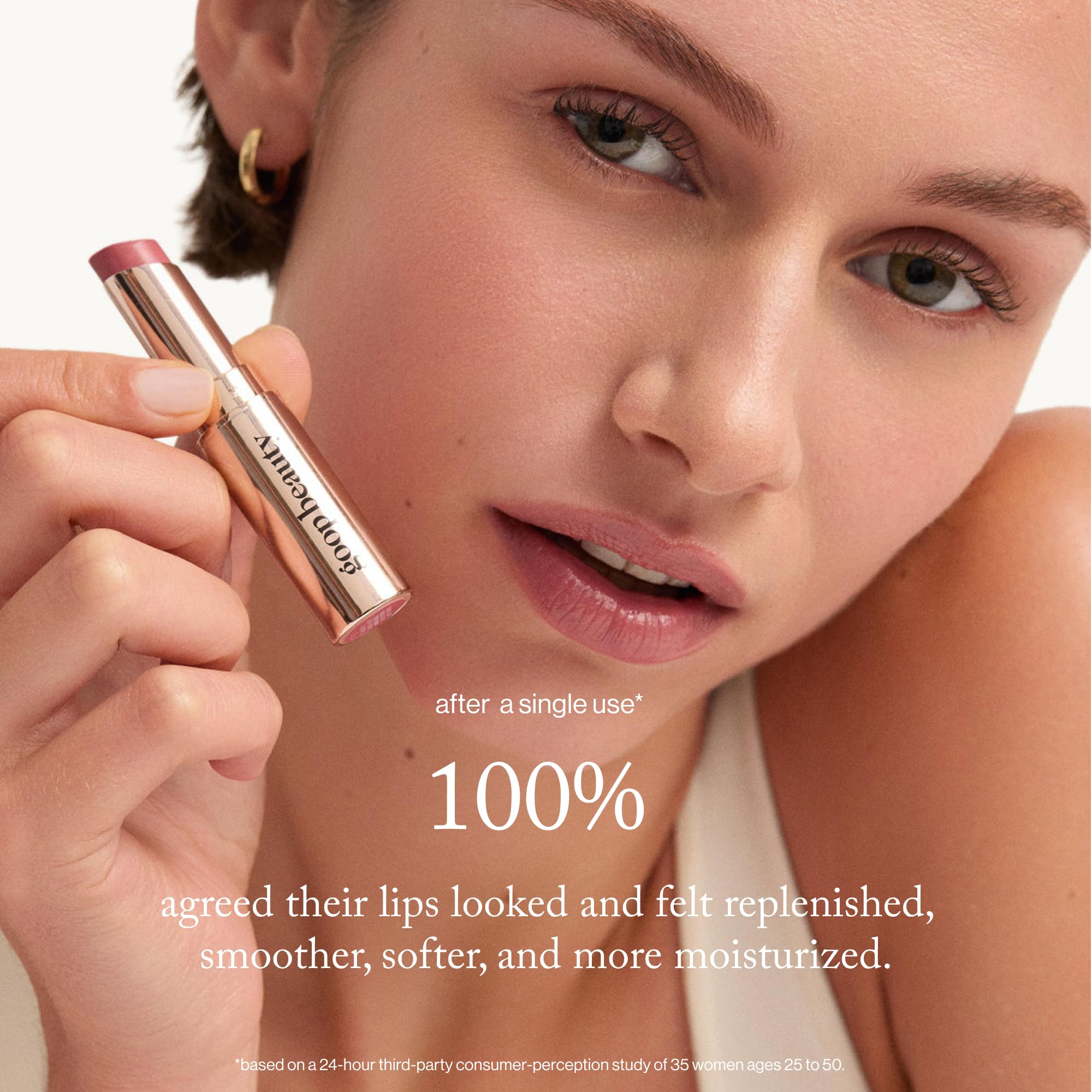 goop Beauté Emballage élégant: petit format pratique pour retouches.