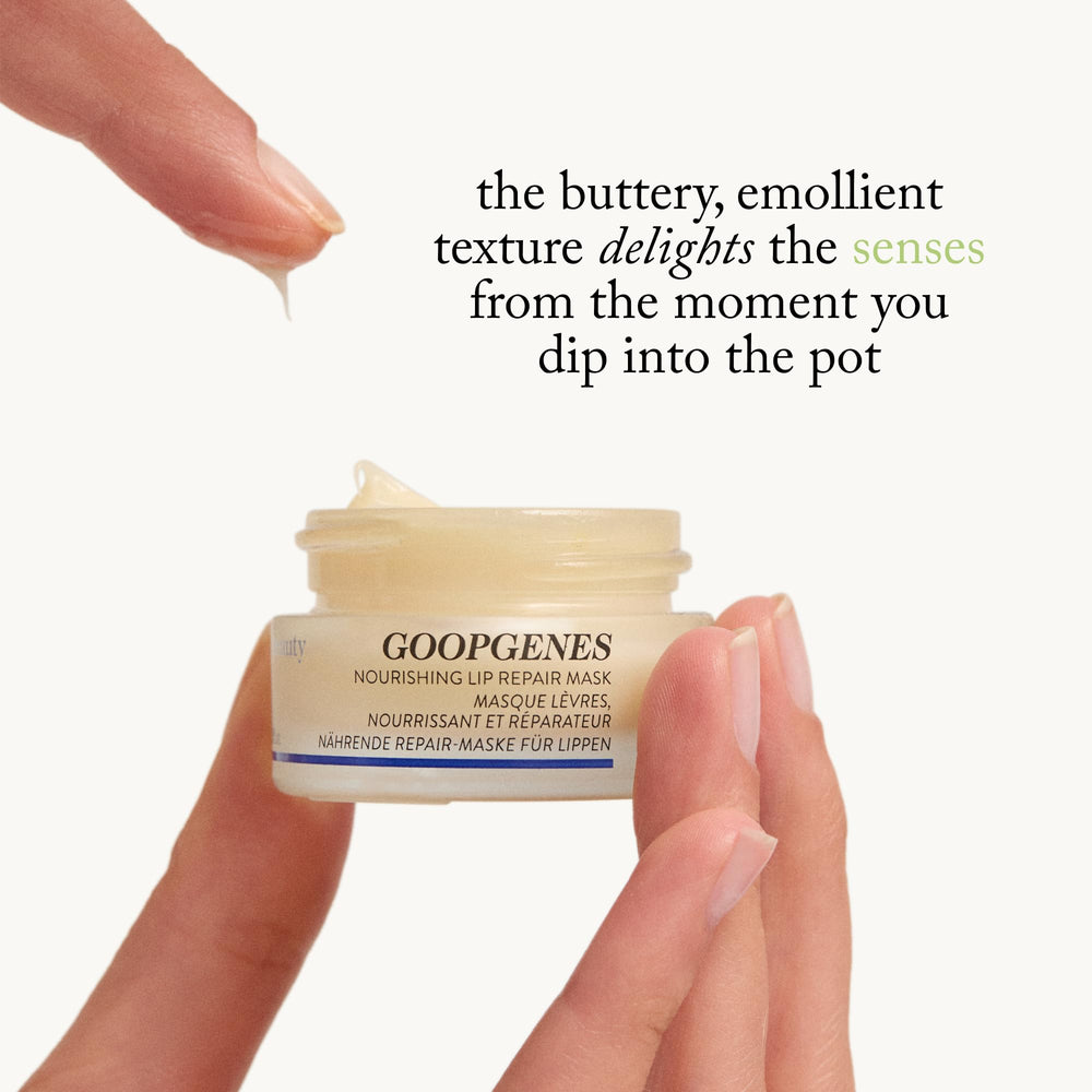 Goop Masque lèvres céramides et lanoline végétale, protection renforcée.