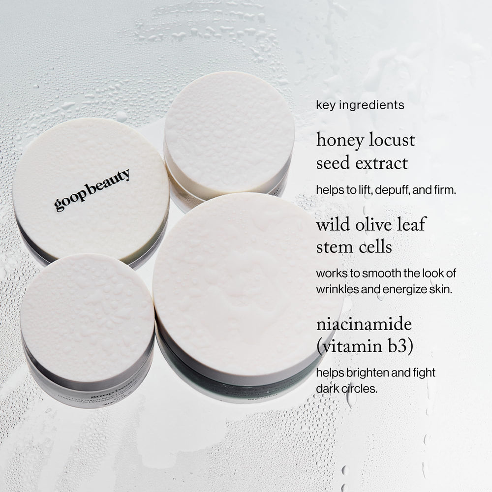 Sérum Niacinamide des masques Yeux Goop pour hydratation et éclat du regard.