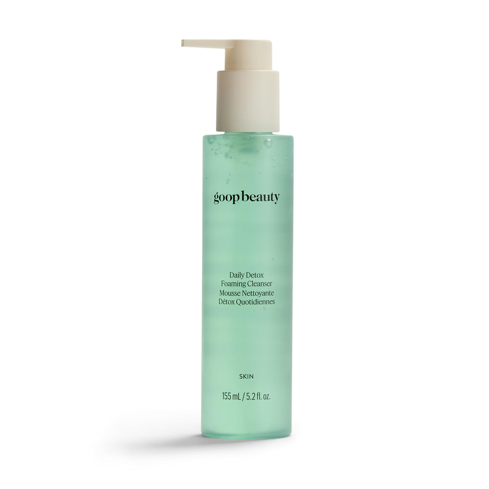 goop nettoyant moussant detox visages bouteille — purifie et démaquille en douceur lors du lavage