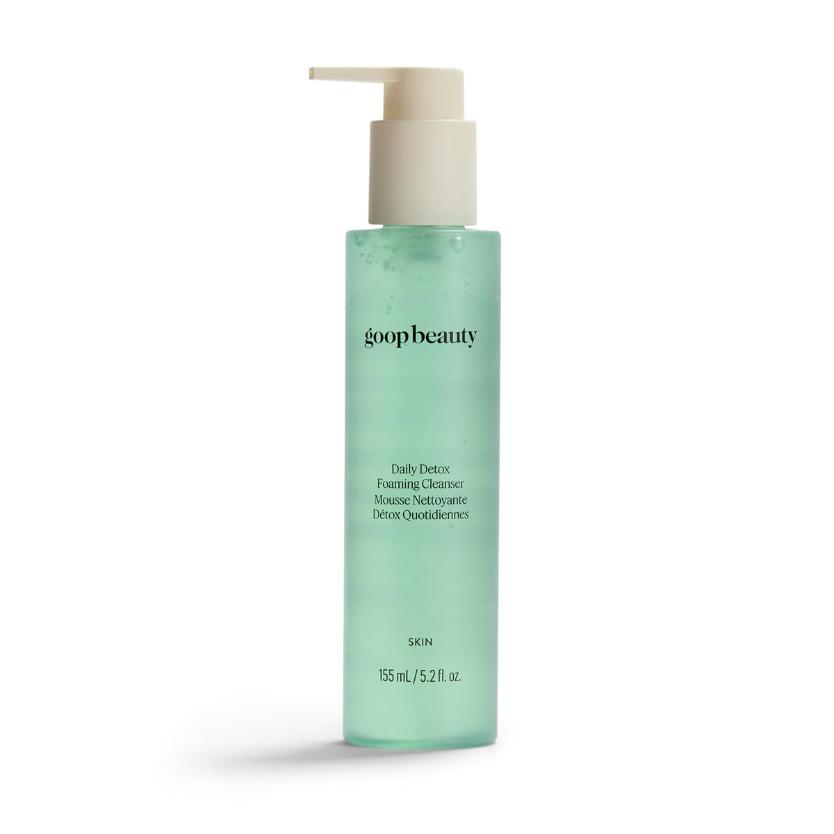 goop nettoyant moussant detox visages bouteille — purifie et démaquille en douceur lors du lavage