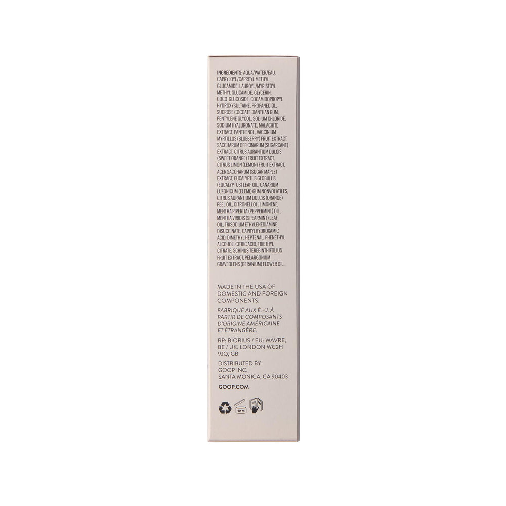 goop nettoyant moussant detox visages hydratation apres nettoyage — laisse la peau hydratée et souple