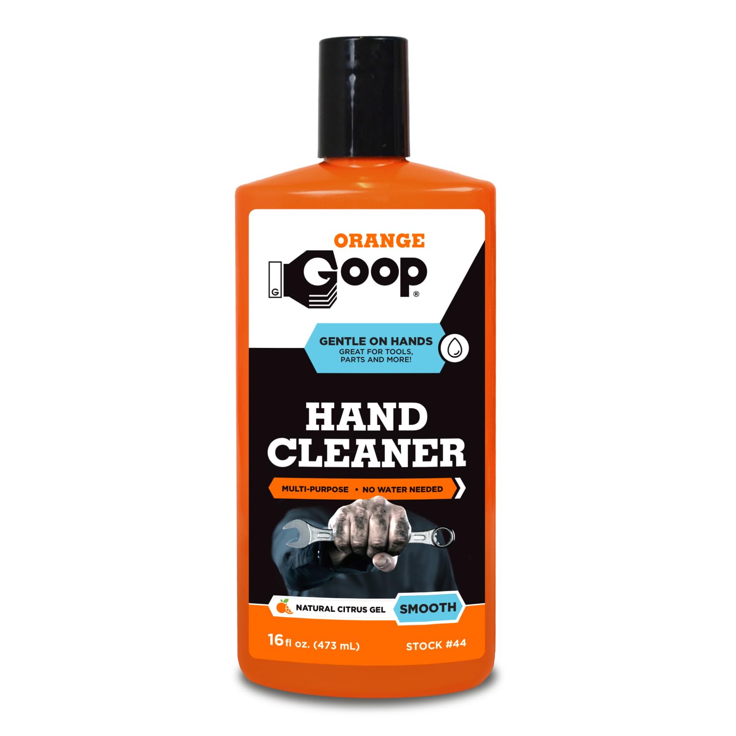 GOOP Orange Liquid, bouteille flip-top, nettoyage rapide et pratique sans eau.