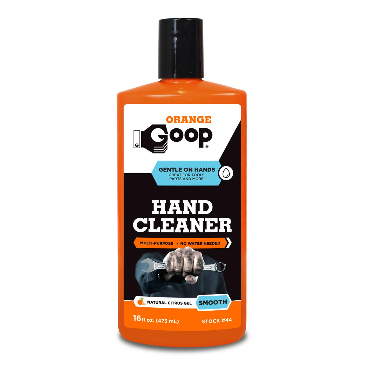 GOOP Orange Liquid, bouteille flip-top, nettoyage rapide et pratique sans eau.