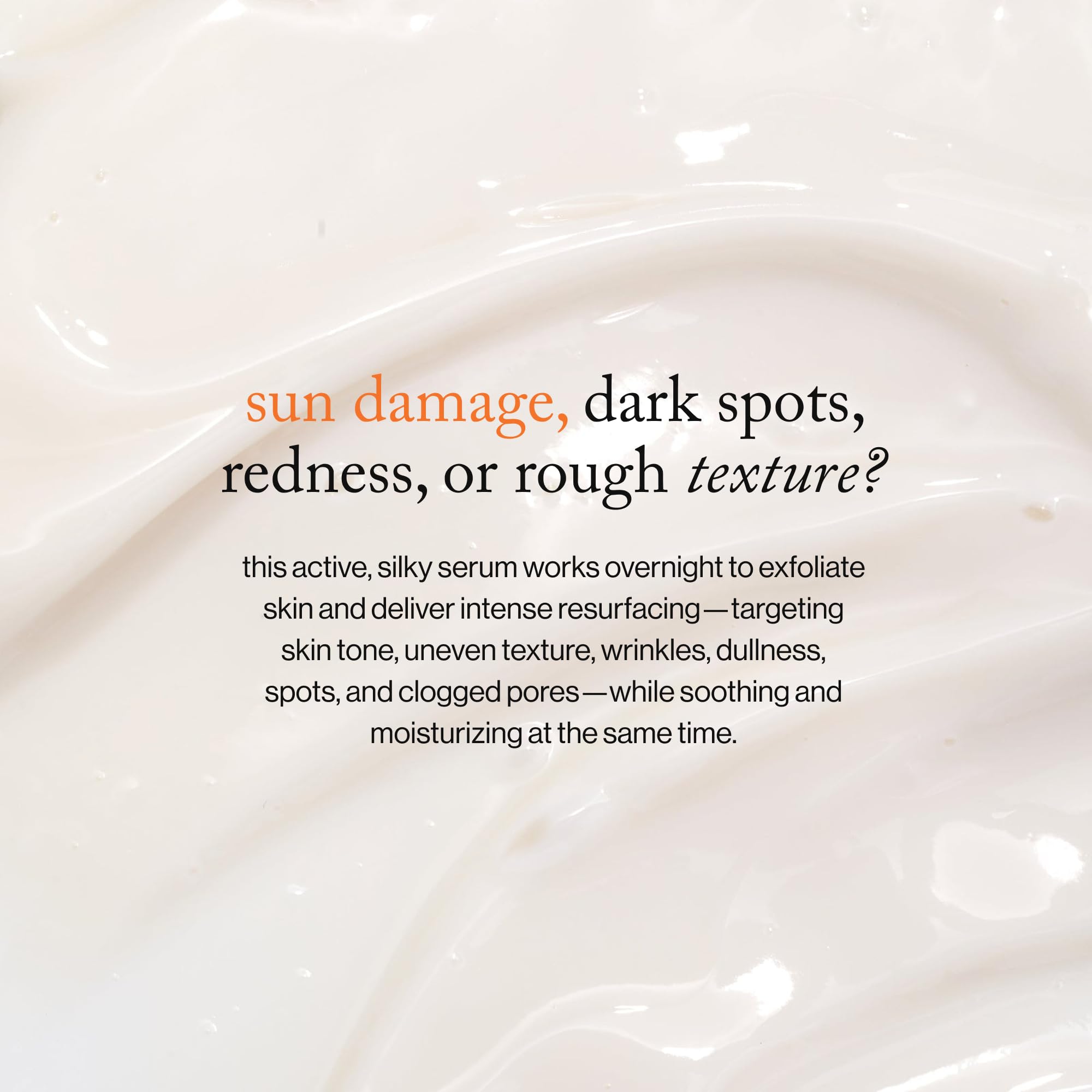Texture crème soyeuse du sérum goop offrant douceur et confort.