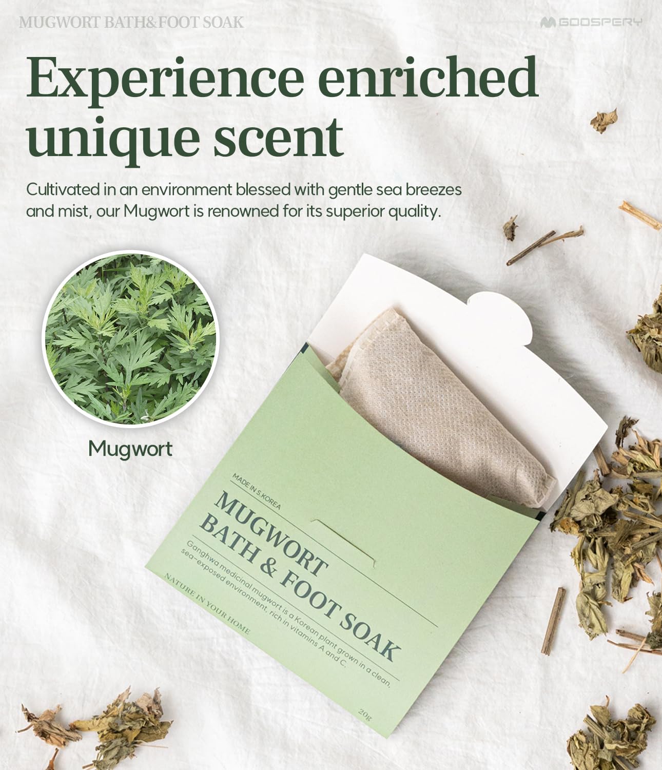 GOOSPERY Monage Armoise, soin des pieds en bain — relaxation et confort