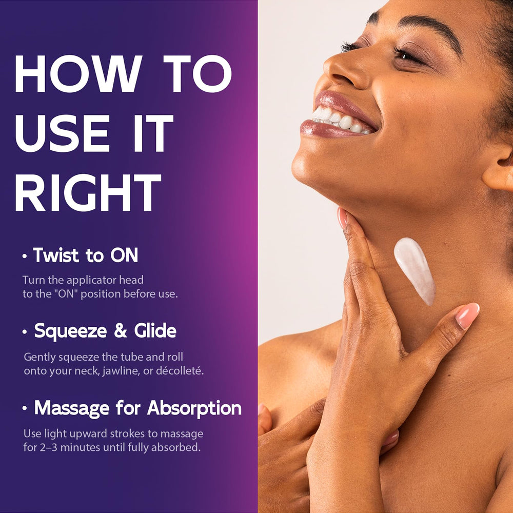 GOOSURE-daily-neck-care-routine usage illustrates easy, comfortable nightly application.