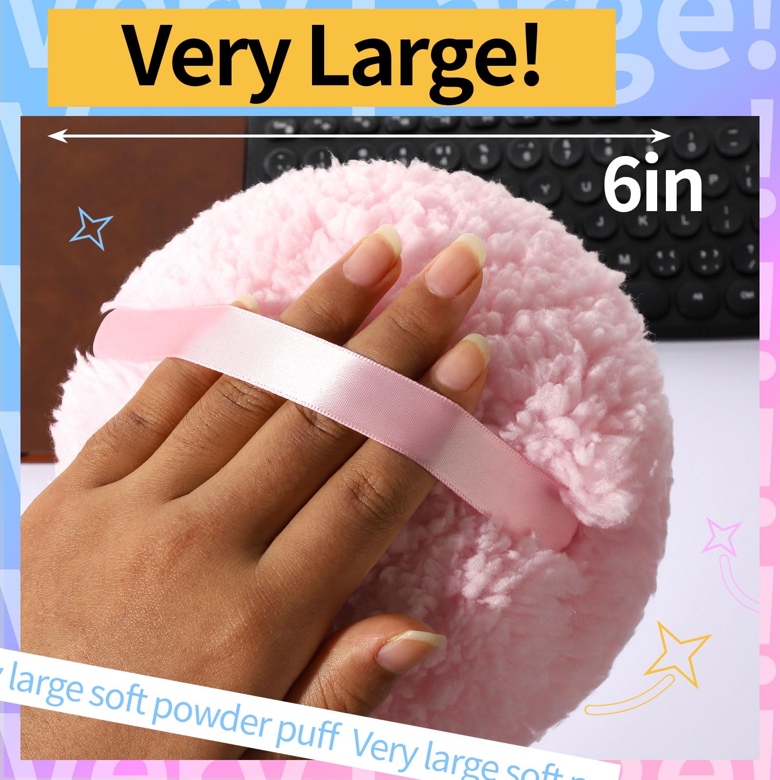 Bouffette Gootaimi dense, retient la poudre pour diffusion homogène.