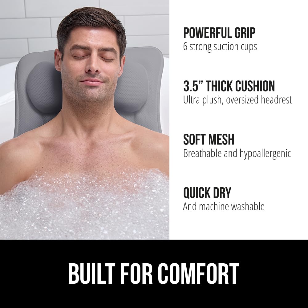 Appui-tête surdimensionné Gorilla Grip offrant un soutien du cou accru.