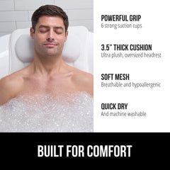Gorilla Grip support tête FlexComfort offrant un confort personnalisé pendant le bain.