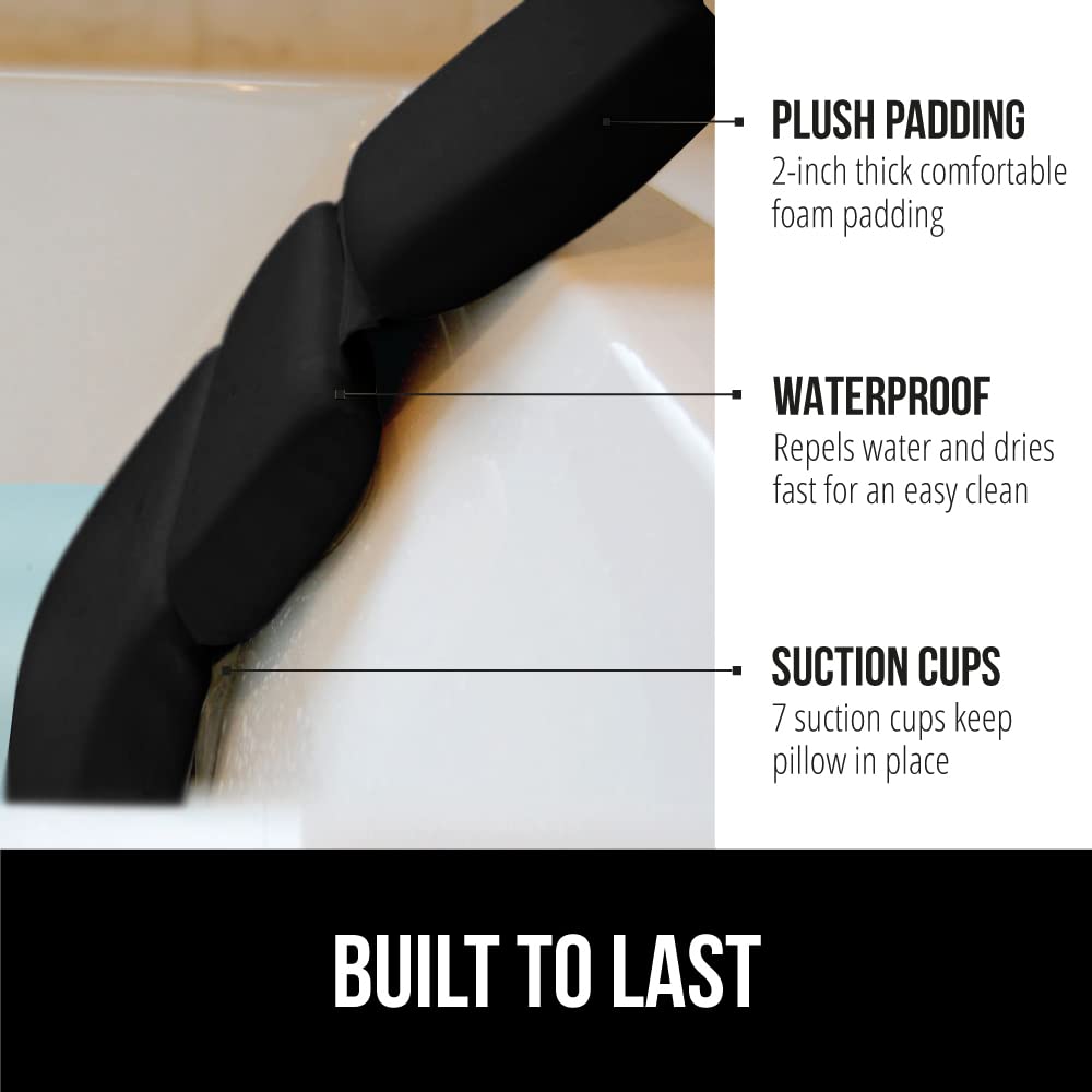 Ventouses fortes Gorilla Grip garantissant une fixation fiable sur la baignoire.