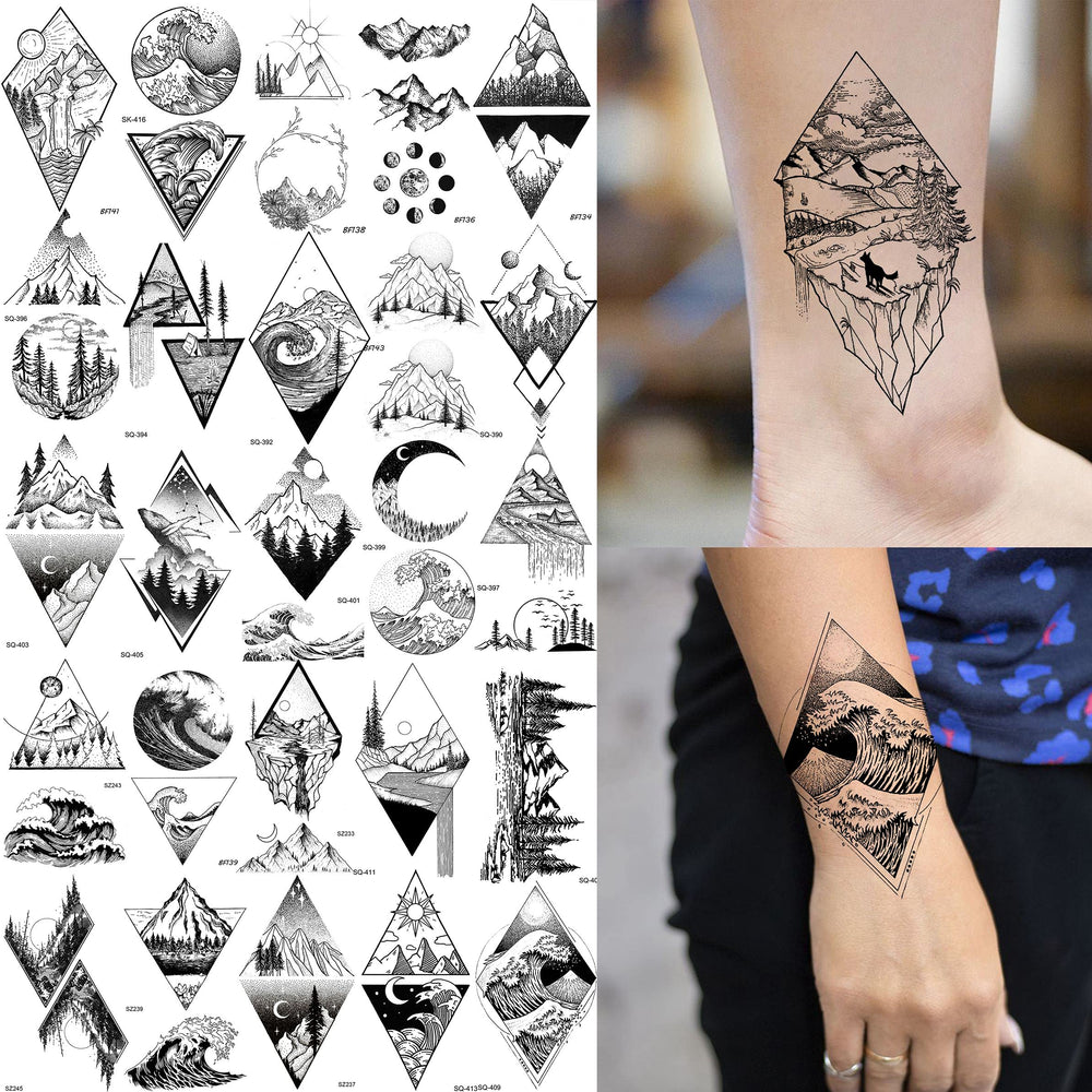 Tatouage Goromon ciel lune étoile – motif cosmique polyvalent