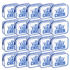 Sacs cadeau Goroovr bleu rectangulaires, parfaits pour offrir des goodies d'équipe lors des compétitions.