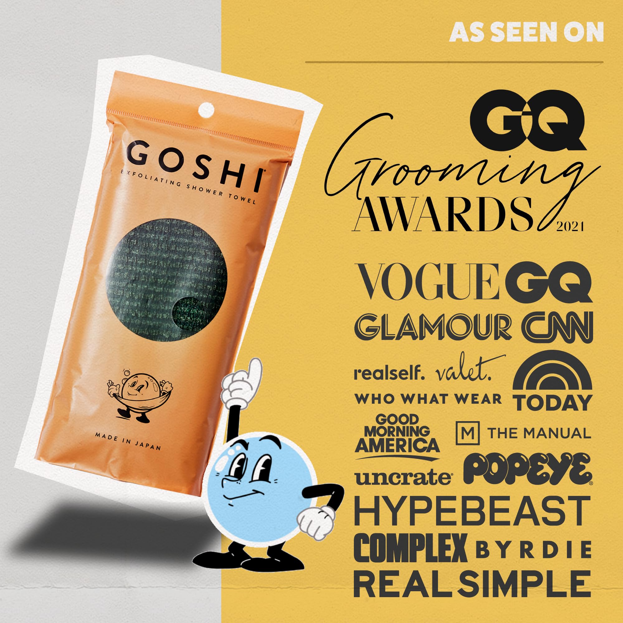 Grains exfoliants sur GOSHI pour une exfoliation efficace