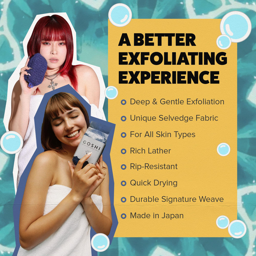 GOSHI éponge-douche séchage rapide prête à être rangée rapidement