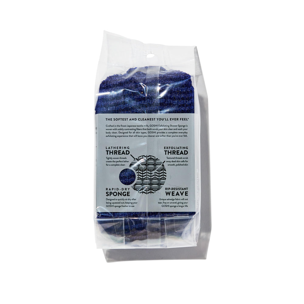 GOSHI éponge avec tissage double-fil montre le focus douceur et exfoliation équilibrée
