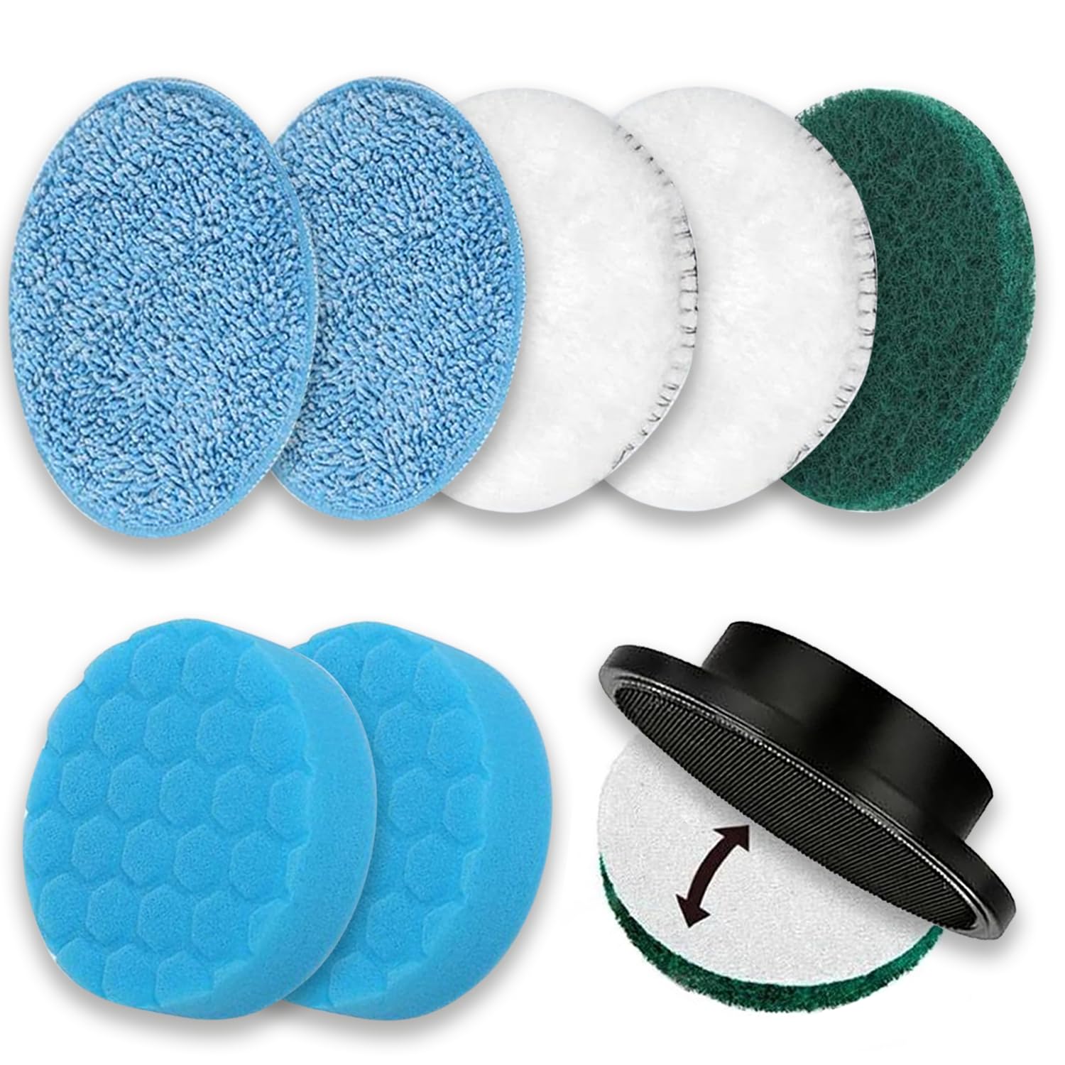 GOSLMYY ensemble 9 tetes brosse pour nettoyeur electrique 4 pouces, polyvalent.
