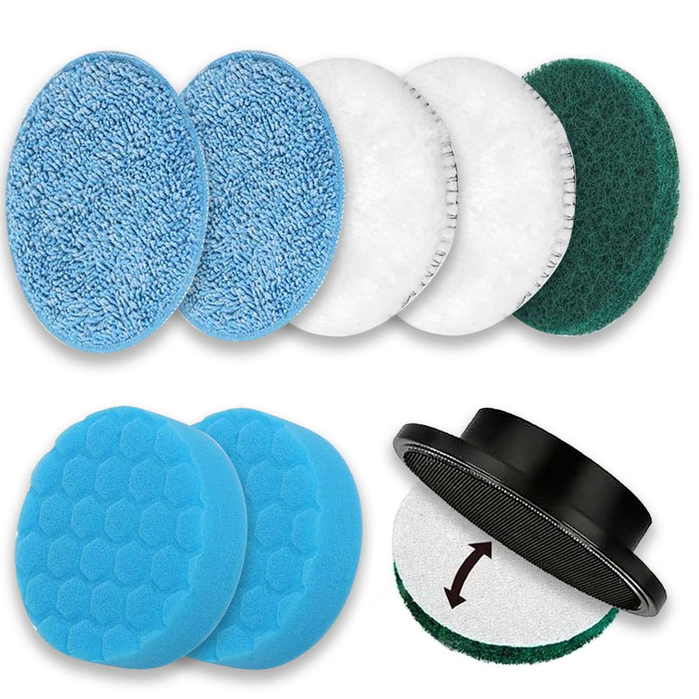 GOSLMYY ensemble 9 tetes brosse pour nettoyeur electrique 4 pouces, polyvalent.