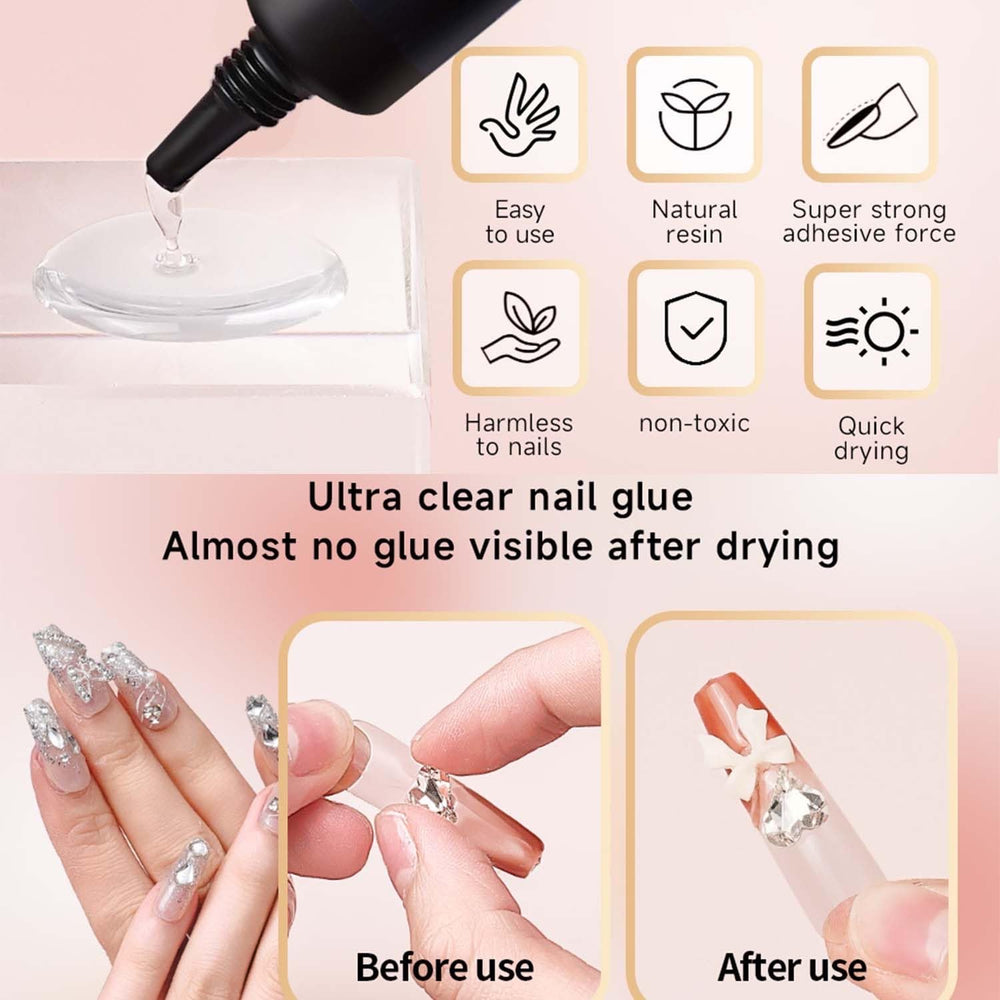 Gosojam Colle Ongles – Adhésion solide pour ongles pressés durables.
