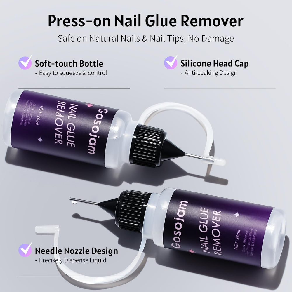 Gosojam dissolvant colle ongles action rapide pour enlèvement efficace.