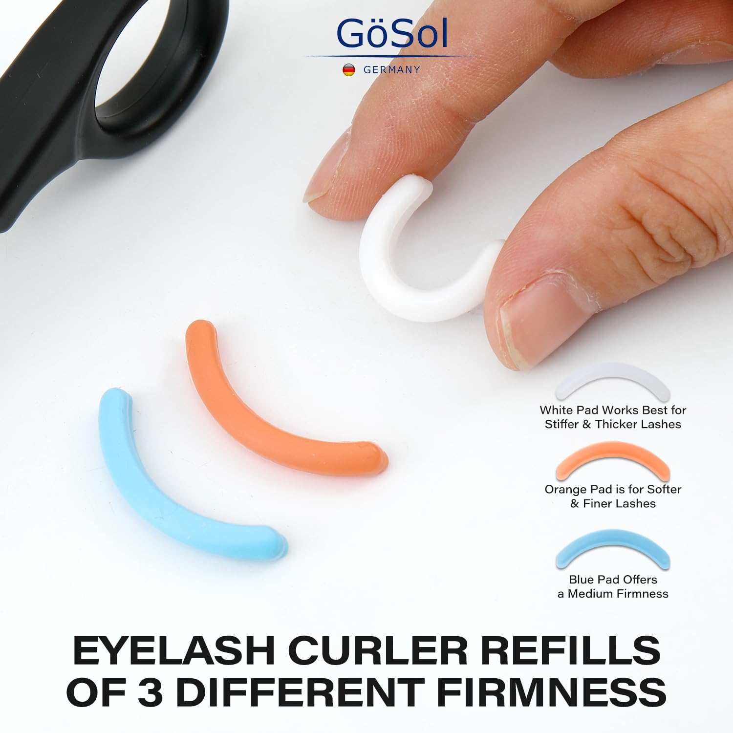 GÖSOL recourbe-cils tampon moyen pour cils raides et normaux.